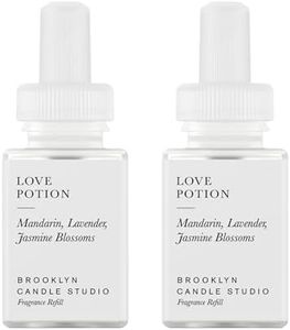 Pura & Brooklyn Candle Studio Home Scent Refill - Smart Home Air Diffuser - Up to 120-Hours of Luxury Fragrance per Refill - Home Essential - Clean & Safe Diffuser Fragrance - 2 Pack, Love Potion