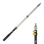 PD 1.5-to-3 Foot Telescopic Extension Pole, Multi-Purpose Paint Roller Extension, EZ-Lock Mechanism | Lightweight Aluminum Handle | Threaded Pole for Window Squeegee, Feather Duster