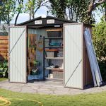 Aoxun 6x3.9 FT Shed with Base Metal