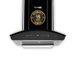 BLOWHOT ERICA S TAC MS PLUS Motion Sensor Chimney 60cm, 1,450 m/h Suction Power, 3 Speed Control Filterless Technology, Heat Auto Clean, Motion Sensor, 15-Year Motor Warranty by Blowhot - Black