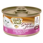 Fancy Feast Wet Cat Food, Gravy Lovers Paté Chicken Feast in Gravy - 85 g Can (24 Pack)