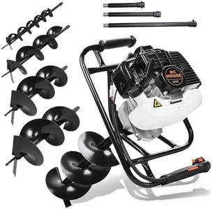 DC HOUSE 52cc 2.4HP Gas Powered Post Hole Digger with 12" Auger Drill Bit | 2 Packages Shipping