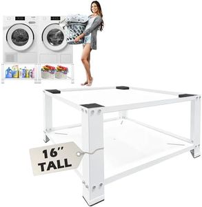 Royxen Washer and Dryer Pedestals 16" Height, Laundry Pedestal Universal Fit 800lbs Capacity, Washing Machine Base Stand Dryer Base Platform Heavy Duty with 28" Wide, Newest Model, White