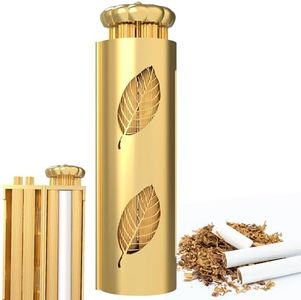 Cigarette Rolling Machine, Vintage Cigarette Roller - Solid Brass Roller Pure Copper Joint Roller Machine Come with 70mm Papers, Filters, Tray & Storage Bag, Joint Roller for Flavours Tobacco