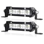 PICAA 2pcs 4 Inch 15W Led Light Bar Single Row LED Off Road Lamp Spot Beam Universal For Boat SUV ATV SUV Truck 12V 24V