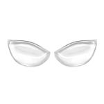 1 Pair Waterproof Silicone Soft Gel Bra Inserts Bra Chicken Cutlets Bra Inserts Breast Enhancer Gel Breast Pads Soft Push Up Bra Pads Booster Pads for Summer Swimsuit Bikini Underwear (Clear)