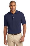 Port Authority Mens Pique Knit Polo (K420) -Navy -2XL