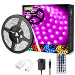 Lepro LED Lights, 16.4ft LED Lights Strip for Bedroom, 150 LEDs LED Light Strips for Room Decor, Remote Control, RGB LED Strip Lights for Kitchen, TV LED Backlight Strip, Living Room