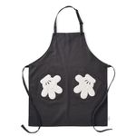 Prestige Disney Monochrome Mickey Mouse Kitchen Apron with Large Pockets, 83 x 69cm, Black & White