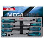 VESSEL MEGADORA JAWSFIT Magnetic Screwdriver Set | 8-Piece