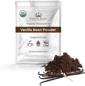 Organic Vanilla Bean Powder - 100% Pure Ground Madagascar Vanilla Powder - For Cooking, Baking, & Additional Flavoring - Add To Coffee, Tea, Yogurt, & Shakes - Raw, Unsweetened, No Fillers or Additives - 8 oz