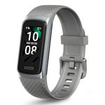 OCTANDRA Active 2 VeryFit Fitness Tracker Heart Rate SpO2 Blood Oxygen Saturation Sleep Monitor Step Counter Pedometer IP68 Waterproof Activity Running Smart Watches for Men Women (ID155) (Grey)