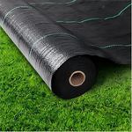 Singhal Premium Garden Weed Control Barrier Sheet Mat 3 Meter x 20 Meter, Landscape Fabric 110 GSM Heavy Duty Weed Block Gardening Mat for Gardens, Agriculture, Outdoor Projects (Black)