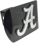 University of Alabama Crimson Tide Black with Chrome Plated Metal A NCAA College Sports Trailer Hitch Cover Fits 2 Inch Auto Car Truck Receiver