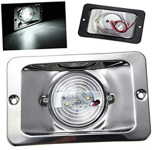 GOFORJUMP 1 UNIDS Blanco LED Cuadrado Marina de Acero Inoxidable Transom Barco Luces Luces de Navegación Lámpara de Navegación DC 12V Impermeable
