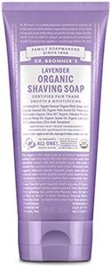 Dr. Bronner's - Organic Shaving Soap (Lavender, 7 Ounce) - Certified Organic, Sugar and Shikakai Powder, Soothes and Moisturizes for Close Comfortable Shave, Use on Face, Underarms and Legs