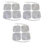 TENS Electrode Pads 5X5cm (12 Pieces) Prewired Clear and Aesthetic Compatible with TPN, Neurotrac, Tenscare, Flexi TENS Machines