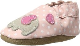 Robeez Baby Girls and Unisex Soft Soles Slip-Resistant Crib Shoes Slippers Moccasins for Infant and Toddler - Little Peanut - 0-6 Months