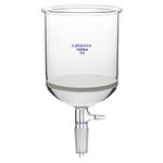 Labasics Borosilicate Glass Buchner Filtering Funnel with Coarse Frit (G1), 114mm Inner Diameter, 120mm Depth, with 24/40 Standard Taper Inner Joint and Vacuum Serrated Tubulation (1L)