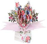 Happy Birthday Bouquet Of Flowers Birthday Pop Up Greeting Card 3D Pop-Up Cards