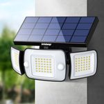intelamp Solar Security Light Outdoor Motion Sensor 6000mAh Battery 270° 3 Modes Wall Lights Solar Flood Lights with Sensor Lights Garden for Gifts Front Door Garden Fence