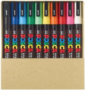 Uni-ball Posca PC5MT10C Paint Marker Pen - Medium Point - Set of 10
