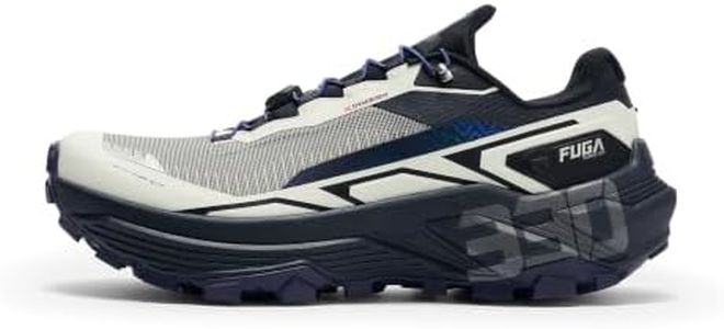Fuga EX330 Men's Trail Running Shoes, Ultra-Long Distance Running Sneakers (Ivory White/Iridescent Blue, Adult, Men, 10.5, Numeric, US Footwear Size System, Medium)