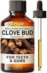 Kukka Clove Oil for Oral Care, Teeth & Gums Cloves Oil - Natural Clove Essential Oil for Oral Care - 100% Natural Clove Essential Oil for Hair & Skin - Warm, Spicy Scent (118 ml)