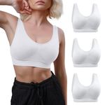 Love My Fashions® Women's Super Comfort Bra Nonpadded Pack of 1 & 3 Seamless Crop Top Bralette Everyday Wear Plus Size Sleep Yoga Stretch Sports Bras