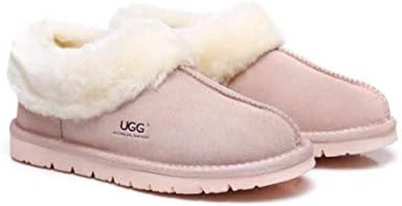 UGG AUSTRALIAN SHEPHERD Women Men Slipper Sheepskin Lining Nonslip Outdoor Homey Pink