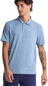 MUNICIPAL Men's Sport Utility Short Sleeve Polo Shirt, Blue Wing Heather, 2X-Large