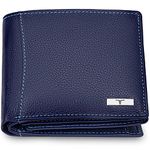 URBAN FOREST Oliver Blue Leather Wallet for Men, 6 Card Slot