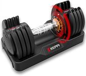 Keppi Adjustable Dumbbells Set-25lb single Dumbbells with Anti-Slip Metal Handle for Exercise & Fitness Fast Adjust Weight for Full Body Workout Fitness