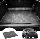 3W Cargo Liner Custom Fit for 2021-2024 Ford Bronco 4 Door, All Weather TPE Heavy Duty Truck Car Mat Accessories Fit for Bronco Trunk Mat, Black (Not for Bronco Sport)