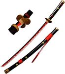 KOGUMA One Piece Roronoa Zoro Cosplay Wooden Yama Enma Swords Replica Props 103.5cm (Black)