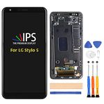 A-MIND for LG Stylo 5 Q720 LCD Display Digitizer Touch Screen(Black with Frame) Q720CS Q720MS Q720TSW Q720QM5 Q720QM6 Q720VSP Screen Replacement Full Assembly with Tools