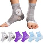 3Pairs Neuropathy Socks - Soothe Relief Compression Socks 20-30 mmHg - Comprex Ankle Sleeves for Arch Support, Achilles Tendonitis, and Foot Pain Relief (Multicolor, Small)