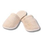 Eco Bath London Natural Toweling Slippers - Luxury 100% Organic Cotton, Ultra Soft, Machine Washable Indoor Slippers for Bath and Home XL Size (10-11)