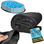 U.S. Pool Supply Armour Shield 18-Foot x 34-Foot Oval Heavy Duty Pool Liner Pad for Above Ground Swimming Pools - Protects Pool Liner, Prevents Punctures, Weed Barrier, Eco-Friendly Extends Liner Life