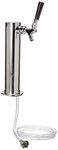 Kegco D4740 Single Tap Chrome Draft Beer Kegerator Tower - 2 1/2" Diameter