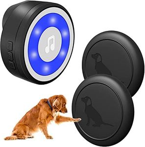 MYPIN Campanello per Cani, Campanello Cane Senza Fili, 1 Ricevitore + 2 Trasmettitori Impermeabile IP65, 1000 Piedi, 20 Melodie 4 modalità Flash LED