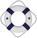 Hampton Nautical Decorative Life Ring Lifering, 10", Blue