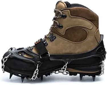 Hillsound Trail Crampon I Ice Cleat Traction System for Beginner & Experienced Winter Trail Hiking, Black, Large