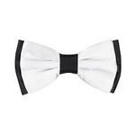 PELUCHE Essentials Premium Bowtie for Men- Comes in a Gift Box (Twining Double Fold- White)