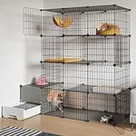 Oneluck Cat Cage with Litter Box,4-