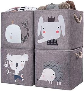 AXHOP cajas almacenaje cajas organizadoras[4 unidades] 33 x 33 x 33. cajas almacenaje decorativas. Ideal para kallax,cesto juguetes infantil, caja juguetes, libros, estanterias almacenaje.