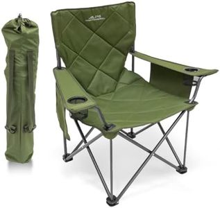 ALPS Mountaineering King Kong Camping Chairs for Adults with Mesh Cup Holders and Pockets, Built Durable and Reliable with Compact Foldable Steel Frame, Green