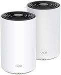 TP-Link Deco AX6000 Dual-Band Mesh WiFi 6 System, Smart Home, 2.5Gbps Wired Connections, 160MHz, AI-Driven, Seamless Roaming, HomeShield Security, Easy Setup & Use, Up to 500 Sqm (Deco X80(2-pack))