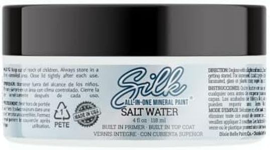 Dixie Belle Silk All-in-One Mineral Paint | Salt Water (4oz) | Off-White All-in-One Water Based Primer + Topcoat | Durable Furniture Paint | Low Reflective Finish