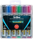 Artline 579, 157946HC, Whiteboard Markers in Hard Case, Chisel Nib, 2 - 5mm Widths, Assorted, 6 Pack